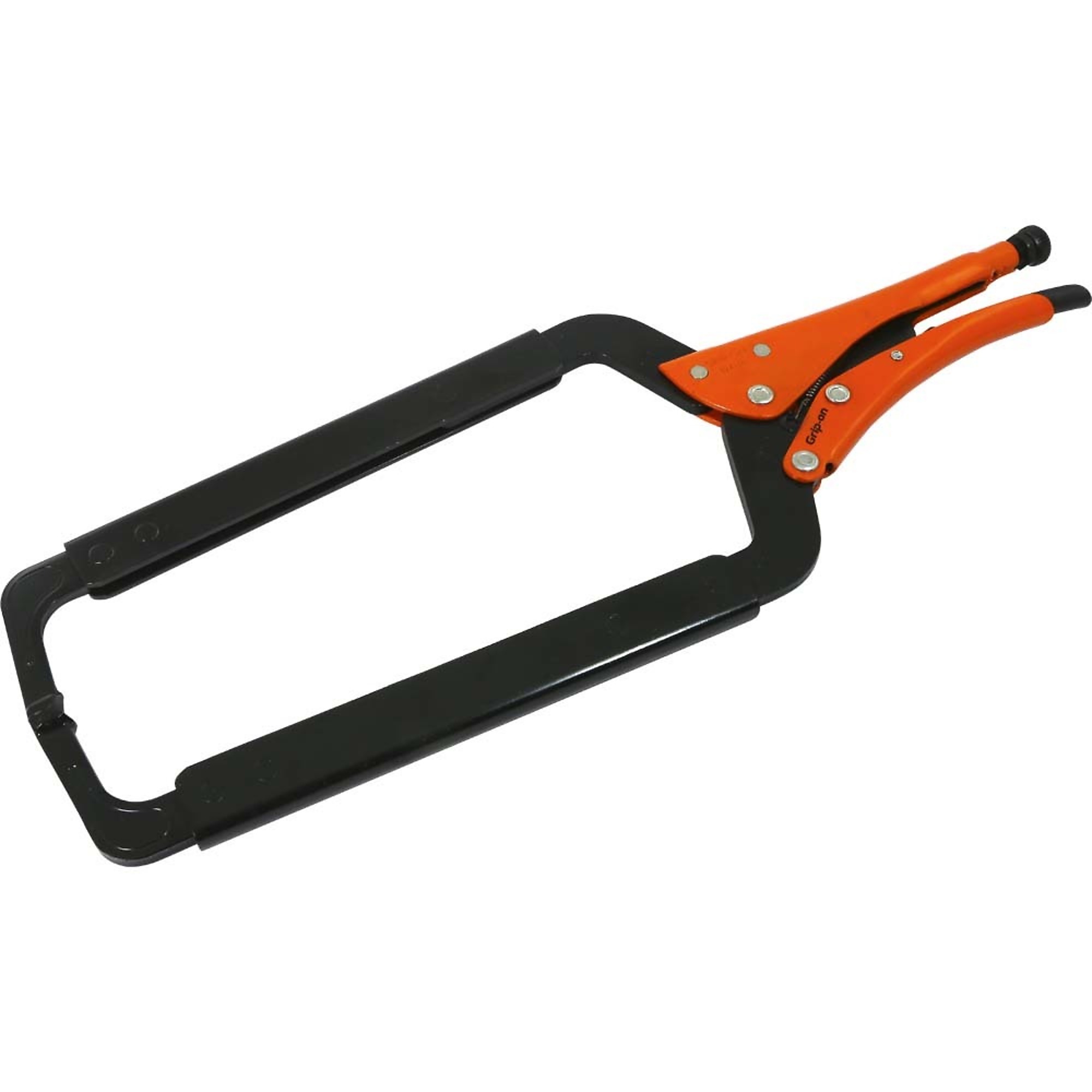 Grip-on, 18in. Locking C-clamp Pliers, 10-3/16in. Jaw Opening, Pieces (qty.) 1 Material Alloy Steel, Jaw Capacity 10.24 in, Model# 124-18